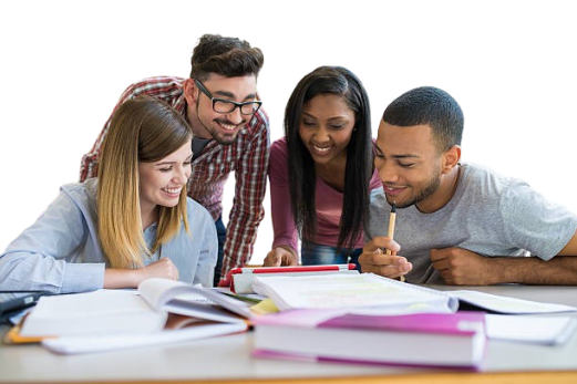 Illustration of a woman interacting with a large smartphone screen